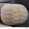 Christopher Knight Home Malibu Fabric Pouf, Ivory(Ivory)