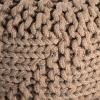 Christopher Knight Home Malibu Fabric Pouf, Ivory(Light Brown)
