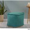 Christopher Knight Home Malibu Fabric Pouf, Ivory(Teal)