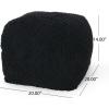 Christopher Knight Home Moloney Round Pouf – Microfiber Chenille – Lavender(Charcoal)