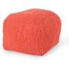Christopher Knight Home Moloney Round Pouf – Microfiber Chenille – Lavender(Coral)