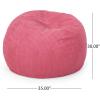 Christopher Knight Home Samantha 3 Foot Beanbag, Pink Rose