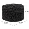 Christopher Knight Home Stekar Handcrafted Tufted Cube Pouf – Wool – Natural(Charcoal)