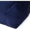 Christopher Knight Home Velie 2 Seater Oversized Bean Bag Chair with Armrests – Velveteen – Pink(Navy Blue)