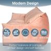 Christopher Knight Home Velie 2 Seater Oversized Bean Bag Chair with Armrests – Velveteen – Pink(Pink)