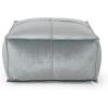 Christopher Knight Home Cytheria Smoke Velvet Square Bean Bag Ottoman(Seafoam Blue)