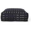Christopher Knight Home Ivey Square Pouf – Fabric – Dark Blue