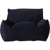 Christopher Knight Home Loubar Bean Bag Chair with Armrests – Velveteen – Black(Midnight Blue)