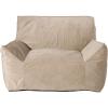 Christopher Knight Home Loubar Bean Bag Chair with Armrests – Velveteen – Black(Taupe)