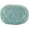 Christopher Knight Home Malibu Fabric Pouf, Ivory(Aqua)