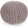 Christopher Knight Home Malibu Fabric Pouf, Ivory(Brown)