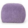 Christopher Knight Home Moloney Round Pouf – Microfiber Chenille – Lavender(Lavender)