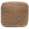 Christopher Knight Home Stekar Handcrafted Tufted Cube Pouf – Wool – Natural(Natrual)