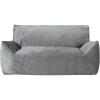 Christopher Knight Home Velie 2 Seater Oversized Bean Bag Chair with Armrests – Velveteen – Pink(Grey)
