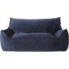 Christopher Knight Home Velie 2 Seater Oversized Bean Bag Chair with Armrests – Velveteen – Pink(Midnight Blue)