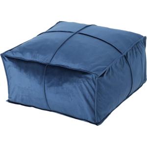 Christopher Knight Home Cytheria Smoke Velvet Square Bean Bag Ottoman(Cobalt)