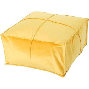 Christopher Knight Home Cytheria Smoke Velvet Square Bean Bag Ottoman(Honey)
