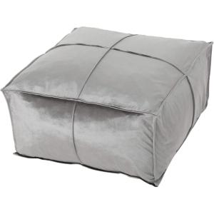 Christopher Knight Home Cytheria Smoke Velvet Square Bean Bag Ottoman(Smoke)
