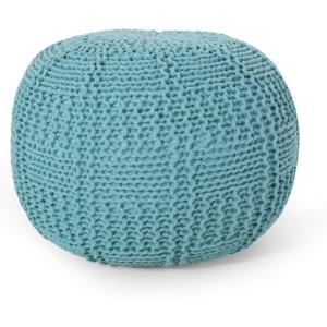 Christopher Knight Home Hortense Pouf, Gray(Blue)