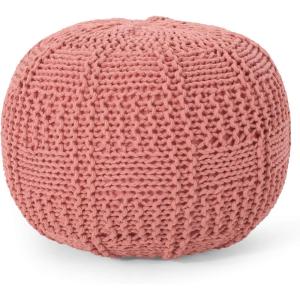 Christopher Knight Home Hortense Pouf, Gray(Coral)