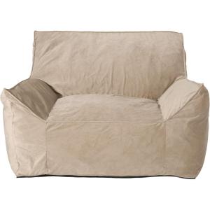 Christopher Knight Home Loubar Bean Bag Chair with Armrests – Velveteen – Black(Taupe)