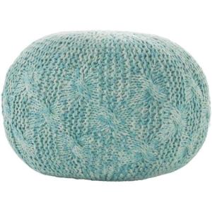 Christopher Knight Home Malibu Fabric Pouf, Ivory(Aqua)