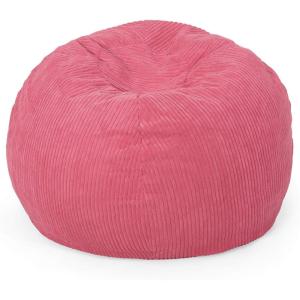 Christopher Knight Home Samantha 3 Foot Beanbag, Pink Rose