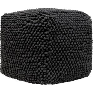 Christopher Knight Home Stekar Handcrafted Tufted Cube Pouf – Wool – Natural(Charcoal)