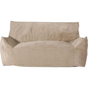 Christopher Knight Home Velie 2 Seater Oversized Bean Bag Chair with Armrests – Velveteen – Pink(Taupe)