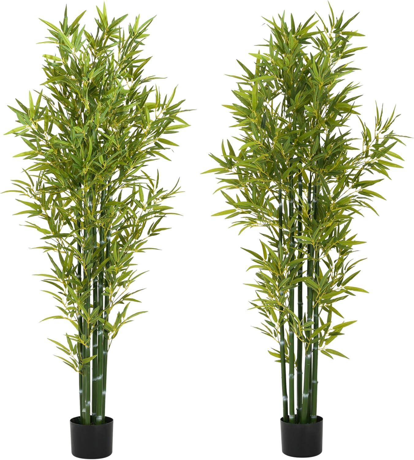 image:imageChristopher Knight Home Alene Set of 2 49H PrePotted Artificial Tree Indoor with Black Plastic Pot Artificial Topiary Bay Tree Ball with Nursery Pot Faux Tree with Natural Wood Trunk GreenGreen72h