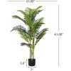 Christopher Knight Home Alene Set of 2 49”H Pre-Potted Artificial Tree Indoor with Black Plastic Pot, Artificial Topiary Bay Tree Ball with Nursery Pot, Faux Tree with Natural Wood Trunk, Green(Green/61”h)
