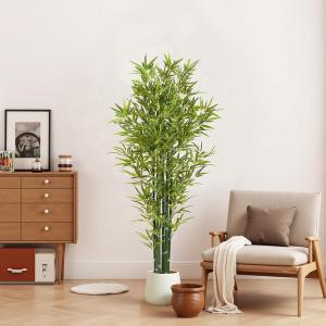 Christopher Knight Home Alene Set of 2 49”H Pre-Potted Artificial Tree Indoor with Black Plastic Pot, Artificial Topiary Bay Tree Ball with Nursery Pot, Faux Tree with Natural Wood Trunk, Green(Green/72”h)