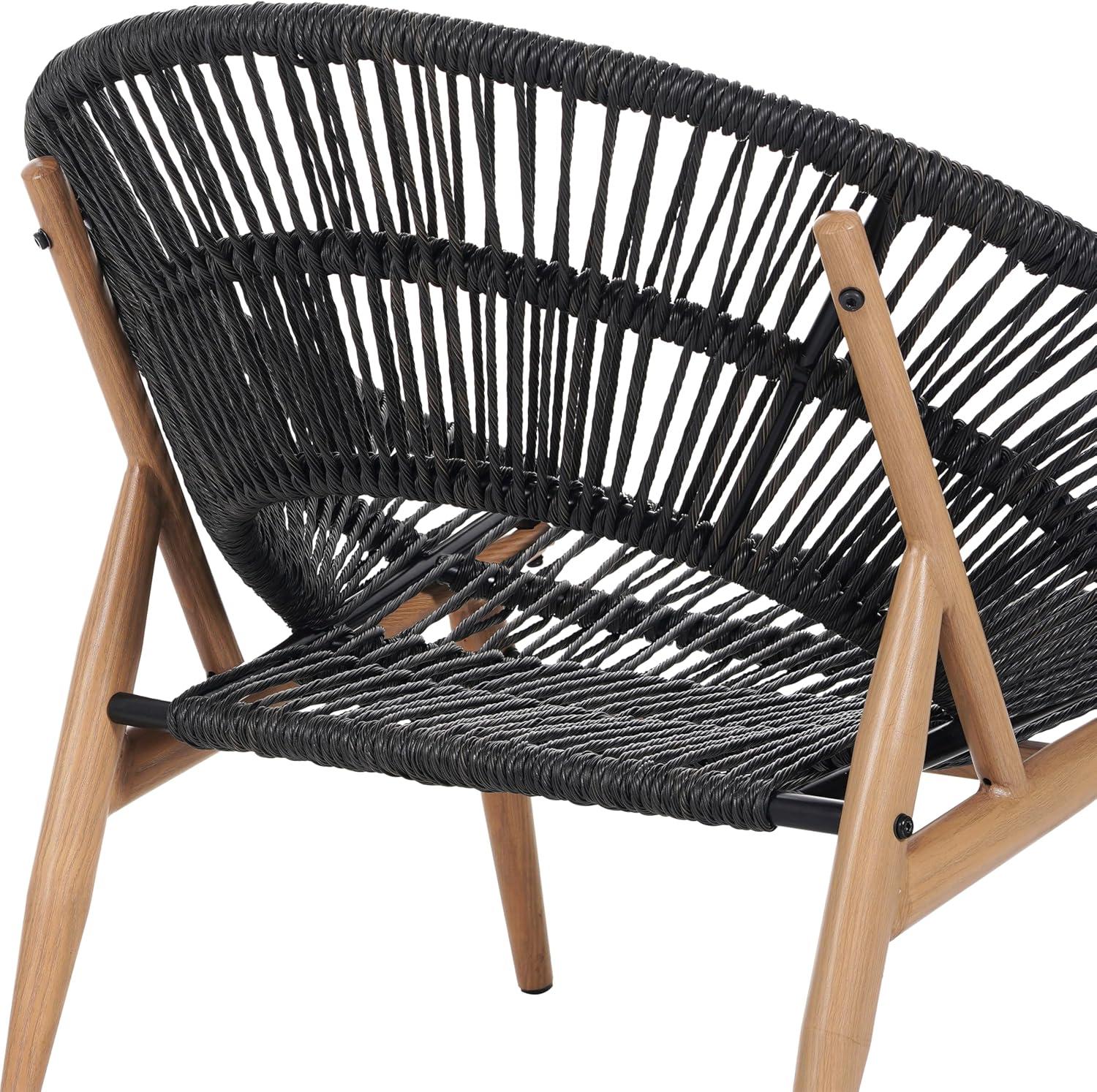 image:imageChristopher Knight Home Cyril Outdoor Papasan Chair Set of 2 with Cushion Wicker Egg Chair with Removable Cushion PE Wicker Chaise Lounge Sofa Patio Furniture Set for GardenBackyard BrownBeigeBrowndark Grey