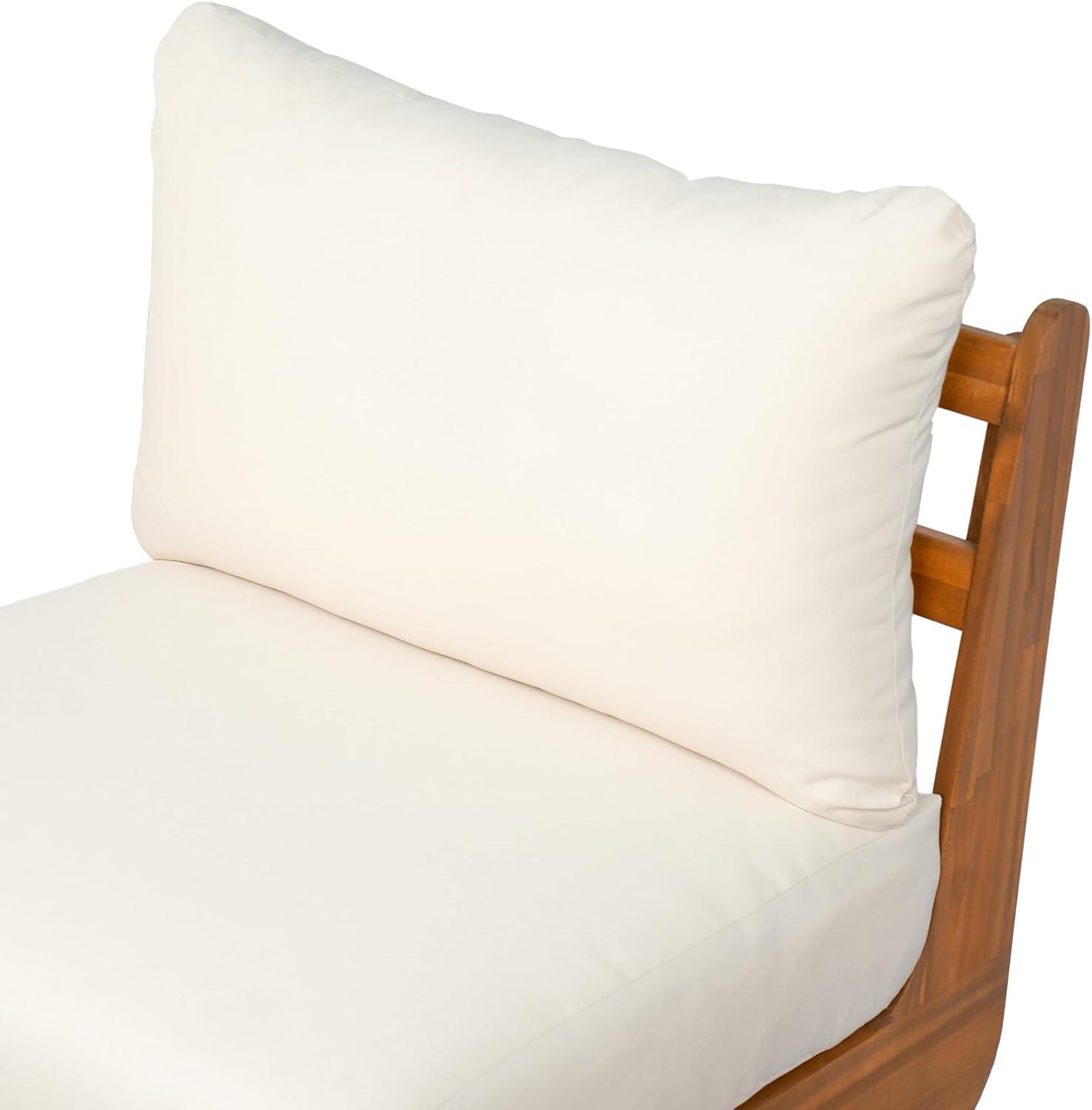 image:imageChristopher Knight Home Hana Set of 4 Outdoor Club Chair with Water Resistant Acacia Wood Lounge Chair Outdoor Patio Low Profile Accent Chairs Comfy Reading Chairs for Garden Backyard Teak BeigeTeak Beige