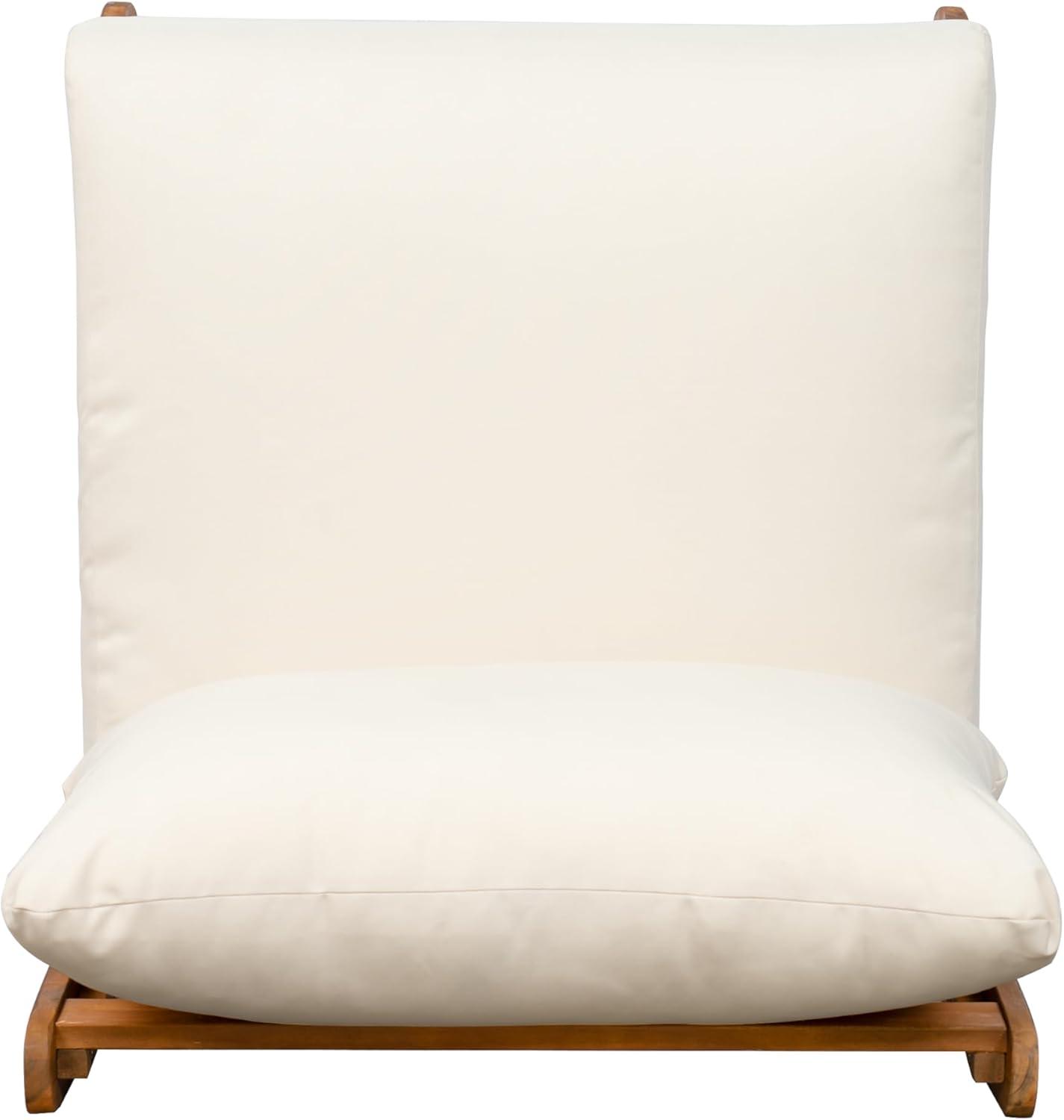 image:imageChristopher Knight Home Hana Set of 4 Outdoor Club Chair with Water Resistant Acacia Wood Lounge Chair Outdoor Patio Low Profile Accent Chairs Comfy Reading Chairs for Garden Backyard Teak BeigeTeak Beige