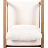 Christopher Knight Home Xerath Acacia Wood Lounge Chair Outdoor, Oversized Accent Chair with Removable Cushion Set, Comfy Reading Seating for Garden/Backyard, Comfort Cushions Seating, Natural + White