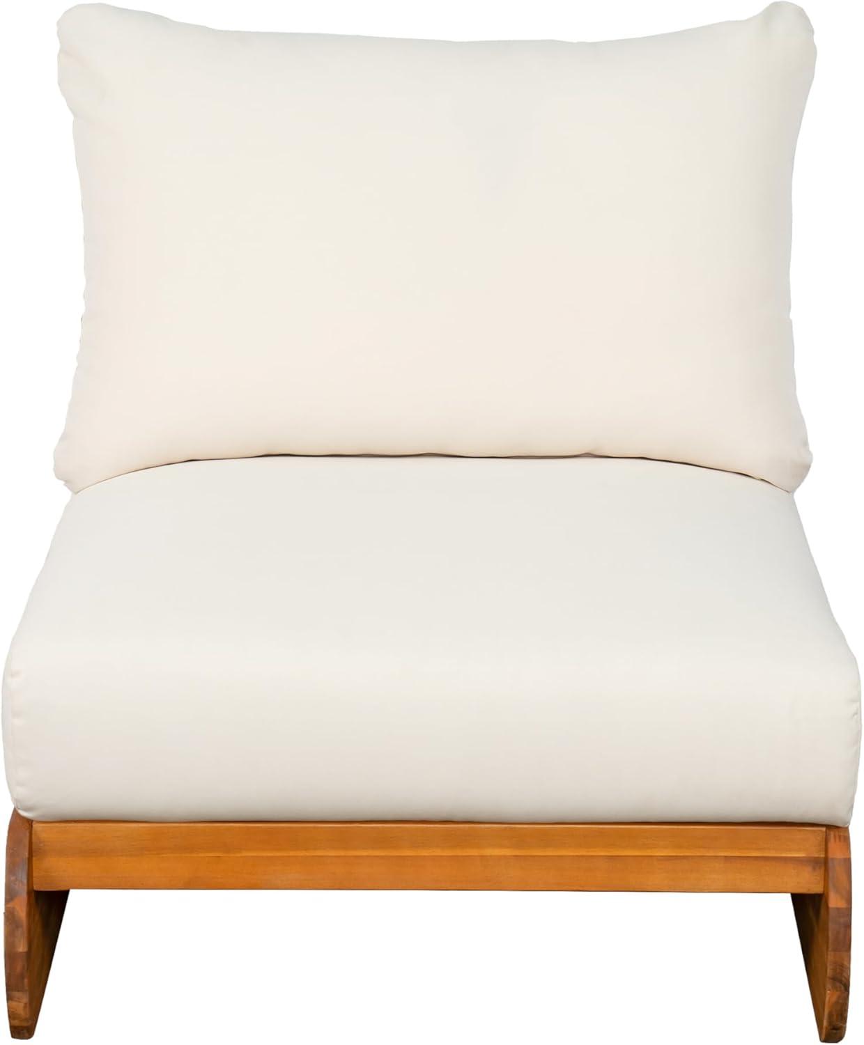 image:imageChristopher Knight Home Hopi Set of 2 Outdoor Club Chair with Water Resistant Acacia Wood Lounge Chair Outdoor Patio Low Profile Accent Chairs Comfy Reading Chairs for Garden Backyard Teak GreenTeak Beige