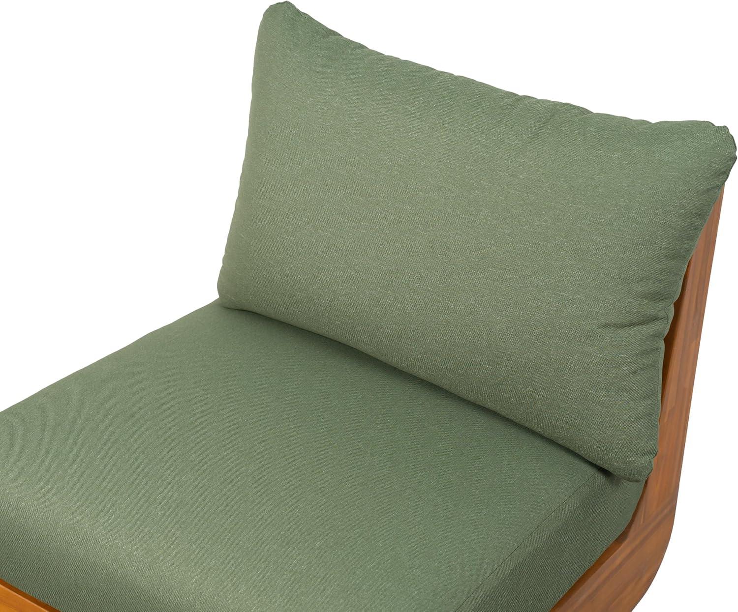 image:imageChristopher Knight Home Hopi Set of 2 Outdoor Club Chair with Water Resistant Acacia Wood Lounge Chair Outdoor Patio Low Profile Accent Chairs Comfy Reading Chairs for Garden Backyard Teak GreenTeak Green