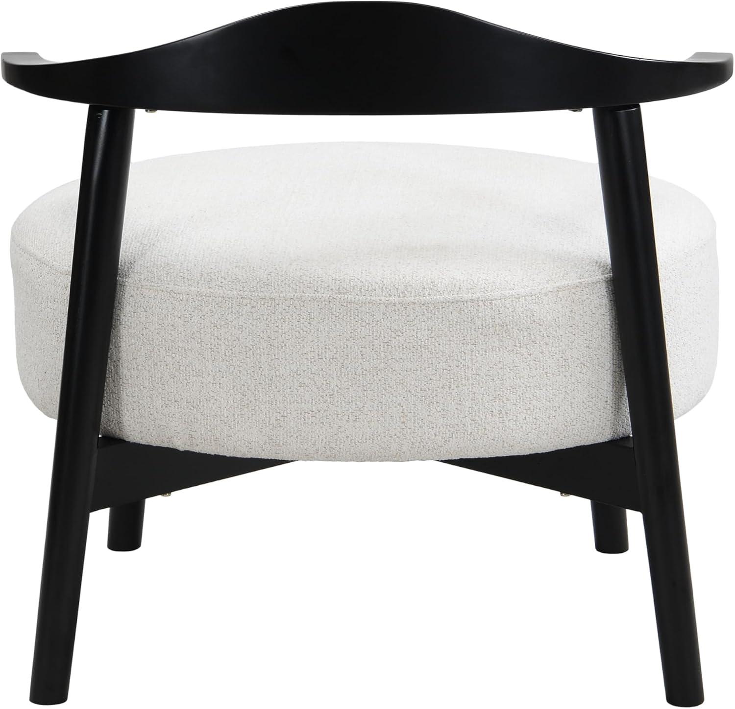 image:imageChristopher Knight Home Ipomoea Low Back Accent Chair Living Room Lounge Chair Comfy Chair for Bedroom Wooden Side Chair with Armrest Reading Chair with Soft Fabric Cushion BeigeBlackBeigeblack
