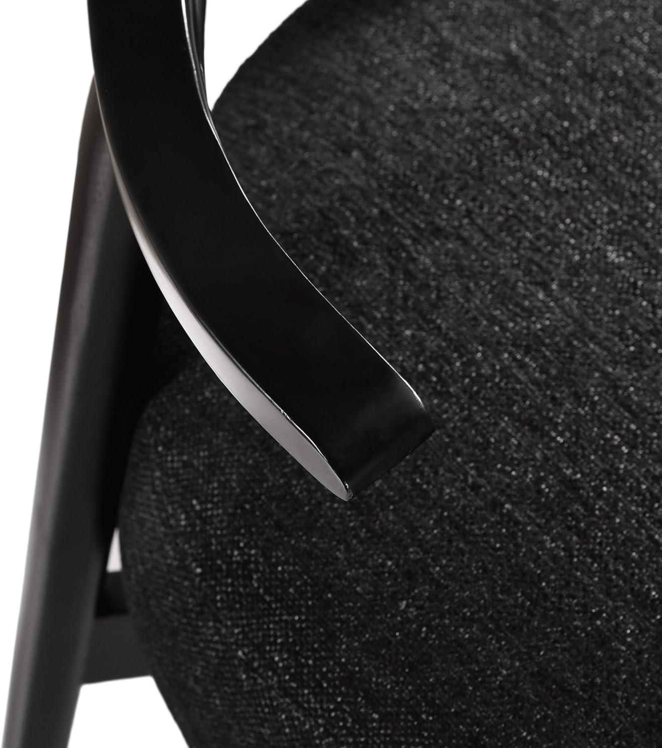 image:imageChristopher Knight Home Ipomoea Low Back Accent Chair Living Room Lounge Chair Comfy Chair for Bedroom Wooden Side Chair with Armrest Reading Chair with Soft Fabric Cushion BeigeBlackBlack