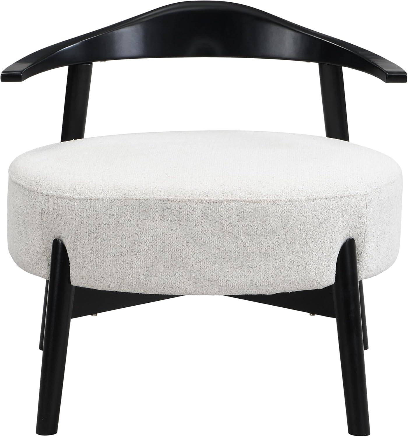 image:imageChristopher Knight Home Ipomoea Low Back Accent Chair Living Room Lounge Chair Comfy Chair for Bedroom Wooden Side Chair with Armrest Reading Chair with Soft Fabric Cushion BeigeBlackBeigeblack