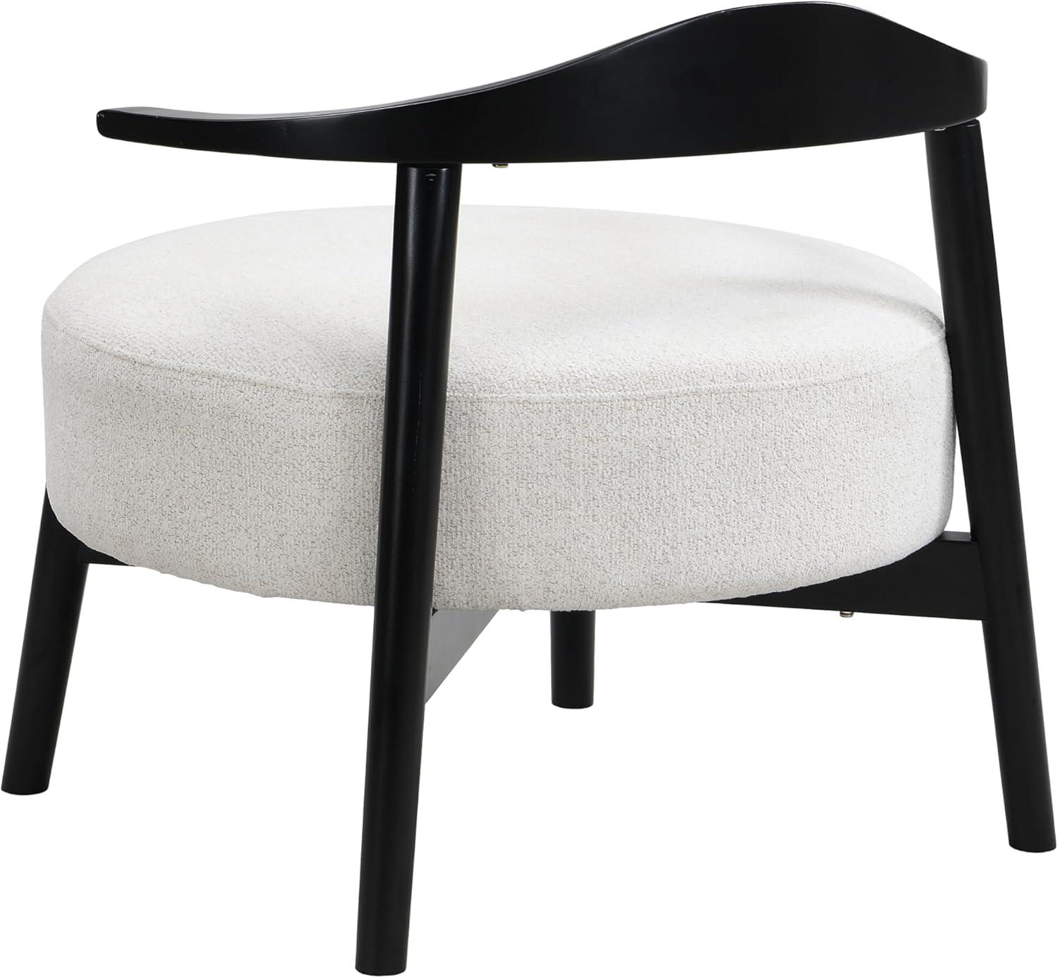 image:imageChristopher Knight Home Ipomoea Low Back Accent Chair Living Room Lounge Chair Comfy Chair for Bedroom Wooden Side Chair with Armrest Reading Chair with Soft Fabric Cushion BeigeBlackBeigeblack