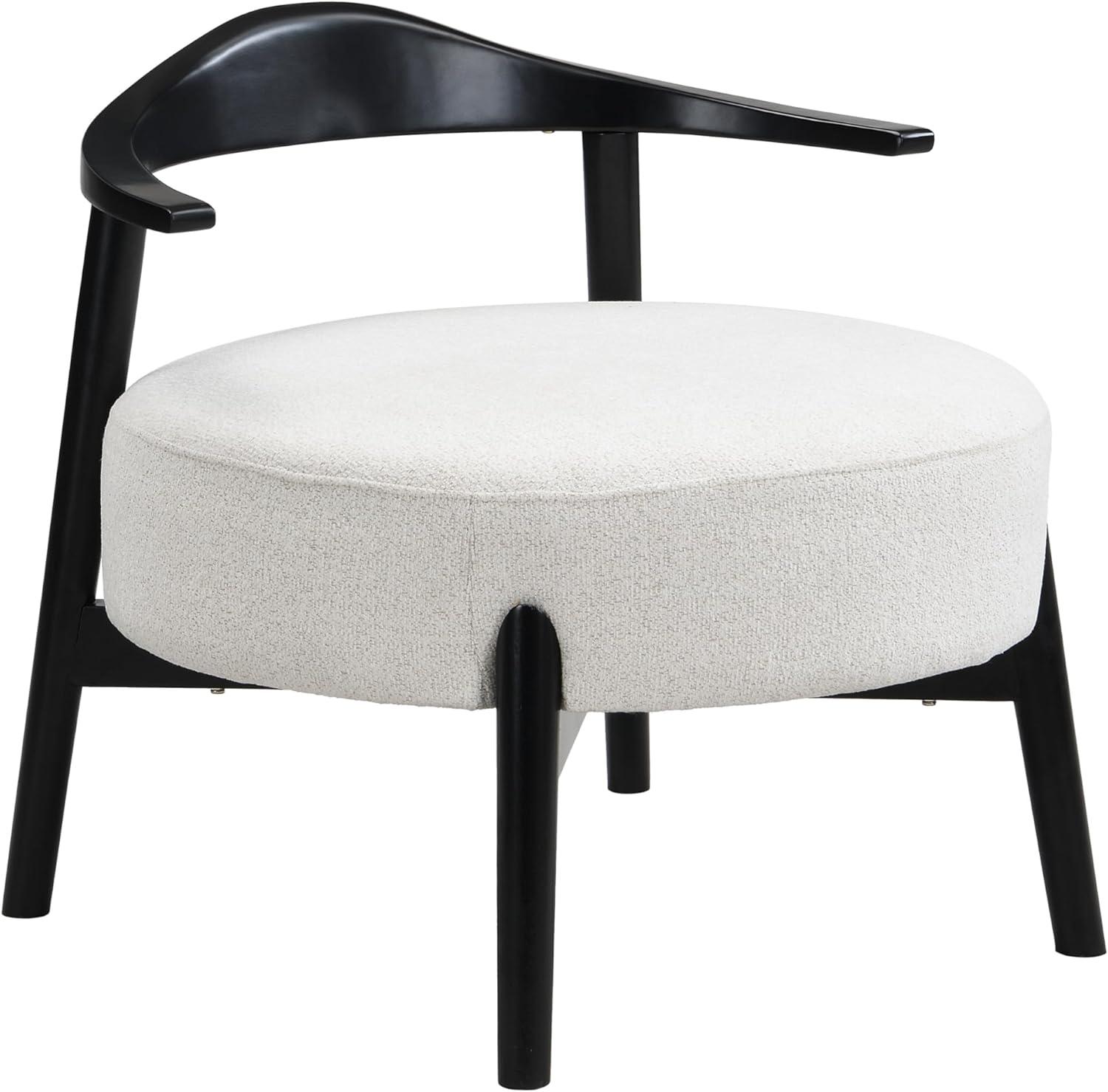 image:imageChristopher Knight Home Ipomoea Low Back Accent Chair Living Room Lounge Chair Comfy Chair for Bedroom Wooden Side Chair with Armrest Reading Chair with Soft Fabric Cushion BeigeBlackBeigeblack