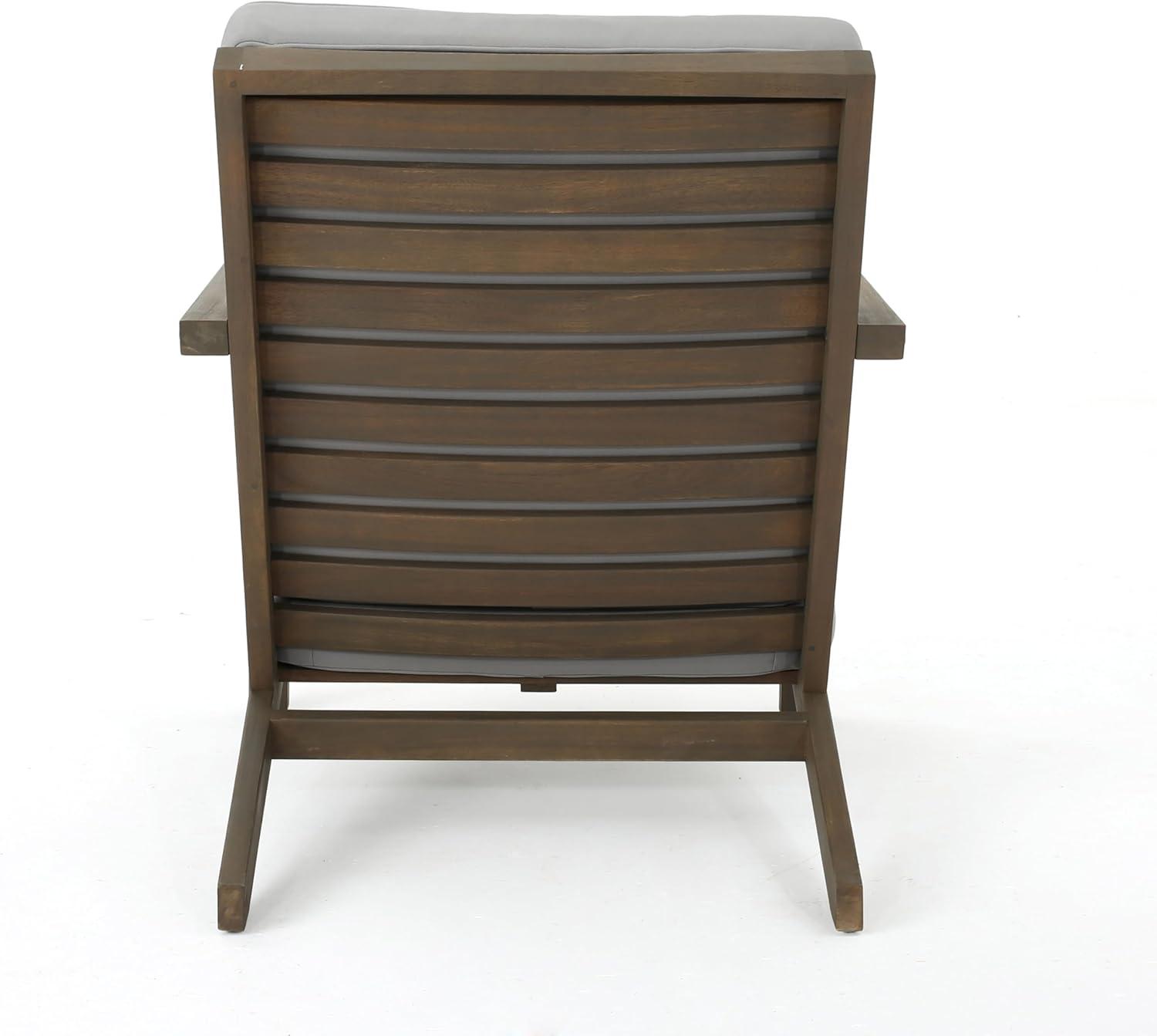 image:imageChristopher Knight Home Leah 2Seater Acacia Wood Outdoor Patio Furniture Set Outdoor Conversation Chat Set with Cushion Adirondack Chairs Set of 2 Side Table Set for Backyard Balcony TeakBeigeGrey Finish Grey