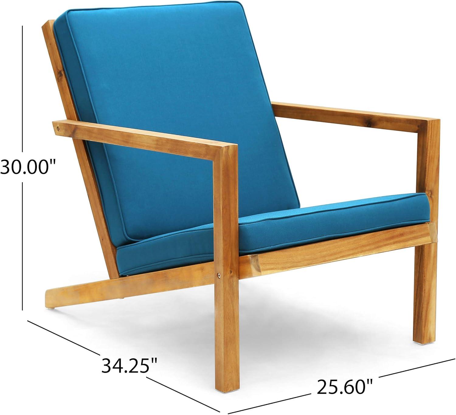 image:imageChristopher Knight Home Leah 2Seater Acacia Wood Outdoor Patio Furniture Set Outdoor Conversation Chat Set with Cushion Adirondack Chairs Set of 2 Side Table Set for Backyard Balcony TeakBeigeBrown PatinaDark Teal