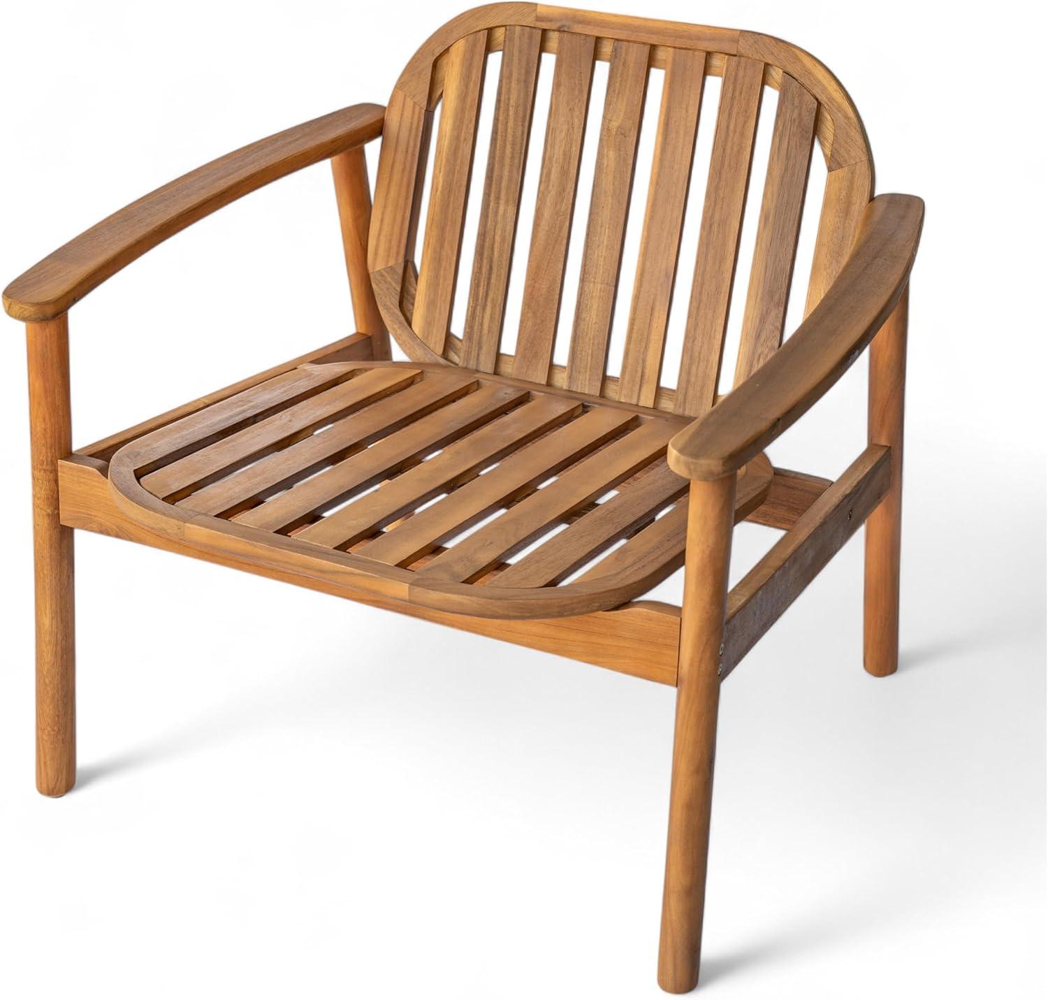 image:imageChristopher Knight Home Meja Acacia Wood Outdoor Club Chair Set of 2 with Cushion Wooden Patio Accent Armchair Comfy Lounge Chair Outdoor Set Patio Furniture with Cushion TeakBeige