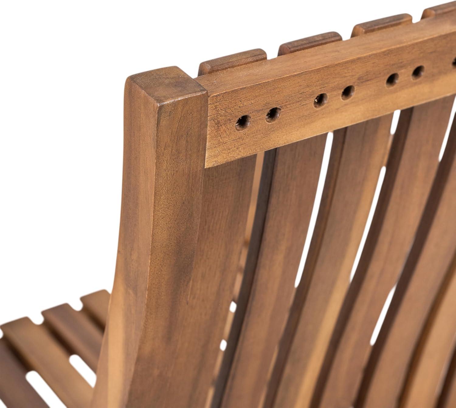 image:imageChristopher Knight Home Nycha Acacia Wood Rocking Chair Outdoor Set of 2 Patio Furniture Set Wooden Patio Single Sofa with Glider Function Lounge Chair Outdoor Teak