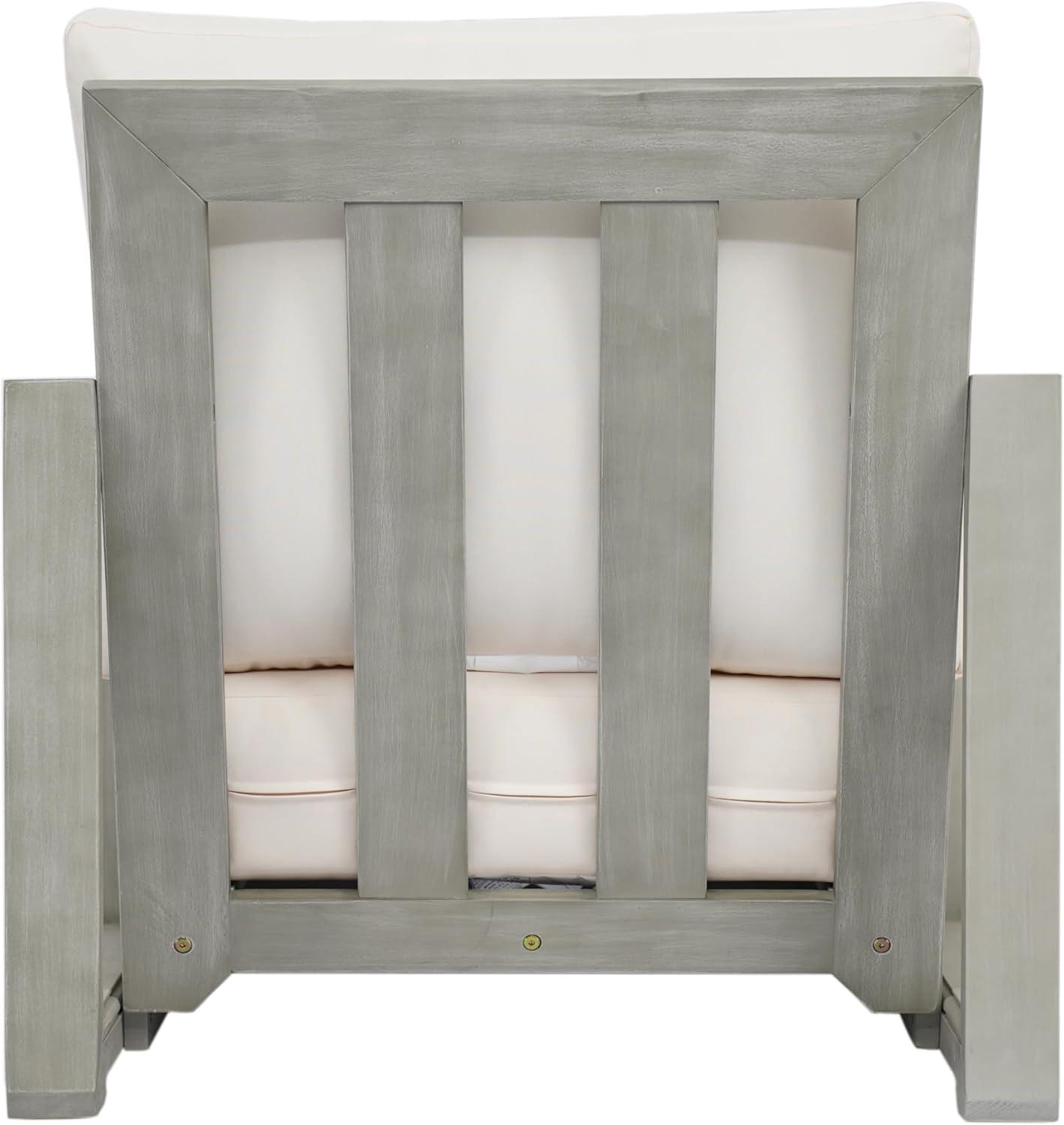 image:imageChristopher Knight Home Shank Patio Club Chair with Removable Cushion Acacia Wood Armchair Outdoor Low Profile Garden Chair Comfy Single Lounge Chair Outdoor for Poolside Beige Light GreyBeige Light Grey