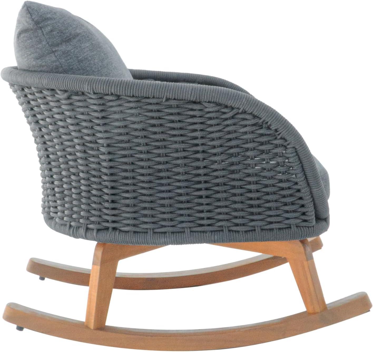 image:imageChristopher Knight Home Siwoo Wooden Frame Outdoor Rocking Chairs Set of 2 Wicker Rocker Chair with Soft Cushions Contemporary Patio Rockers Rocking Chair for IndoorOutdoor Gray NaturalGray Natural