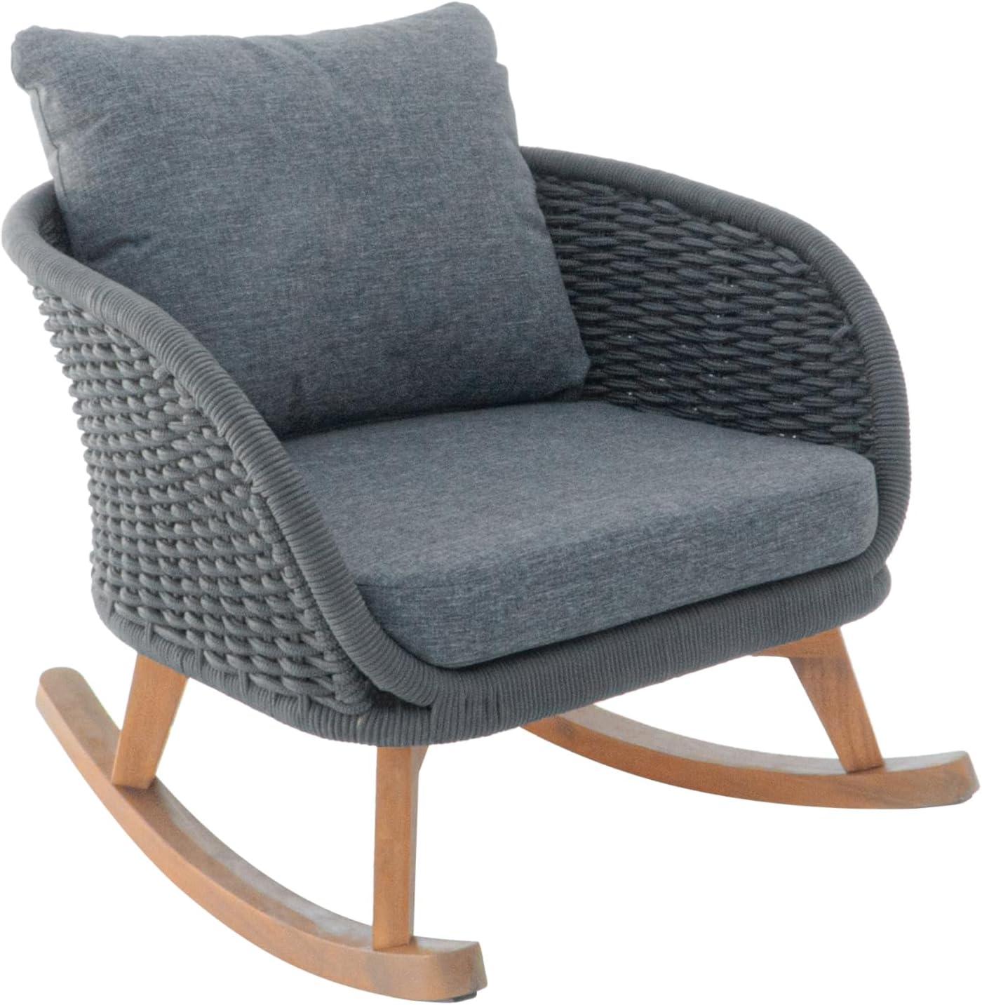 image:imageChristopher Knight Home Siwoo Wooden Frame Outdoor Rocking Chairs Set of 2 Wicker Rocker Chair with Soft Cushions Contemporary Patio Rockers Rocking Chair for IndoorOutdoor Gray NaturalGray Natural